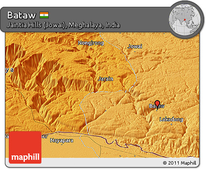Political Panoramic Map of Bataw