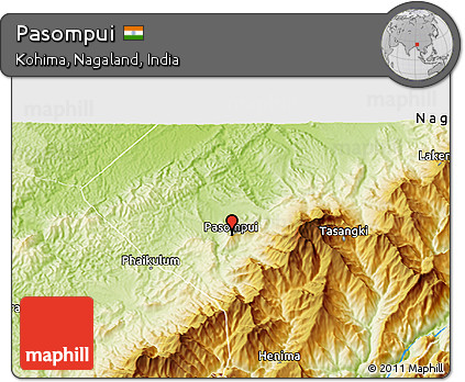Physical 3D Map of Pasompui