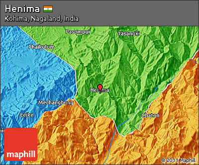 Political 3D Map of Henima