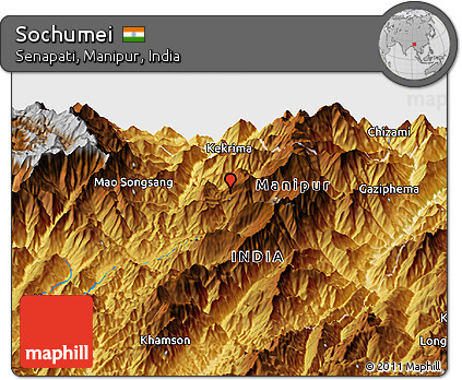 Physical Panoramic Map of Sochumei