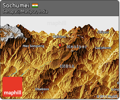 Physical Panoramic Map of Sochumei