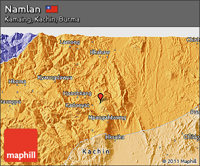 Political 3D Map of Namlan