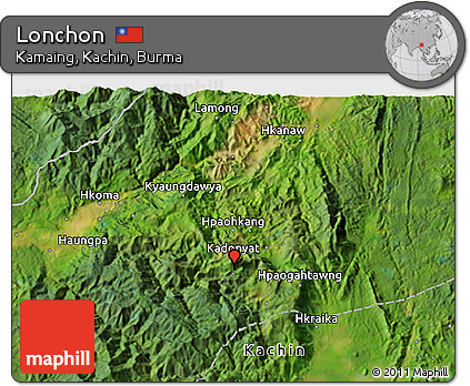 Satellite 3D Map of Lonchon