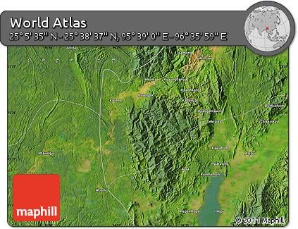 Satellite Map of the Area around 25° 22' 6" N, 96° 7' 30" E