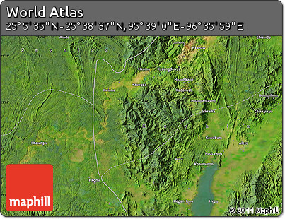 Satellite Map of the Area around 25° 22' 6" N, 96° 7' 30" E