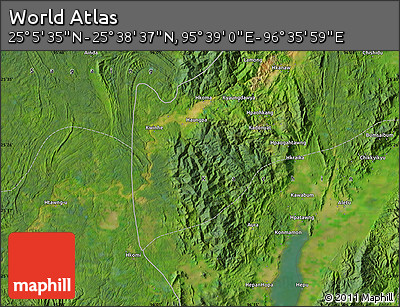 Satellite Map of the Area around 25° 22' 6" N, 96° 7' 30" E