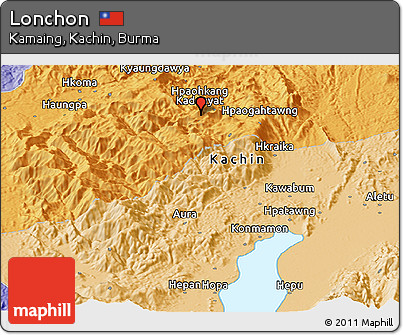 Political Panoramic Map of Lonchon