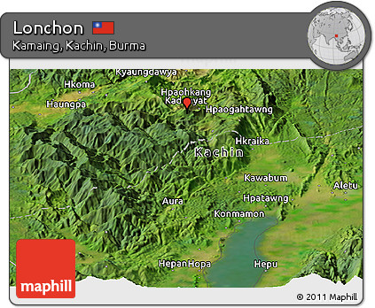 Satellite Panoramic Map of Lonchon