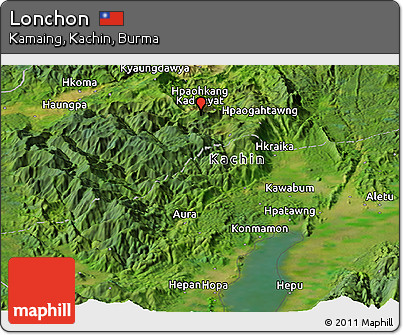 Satellite Panoramic Map of Lonchon