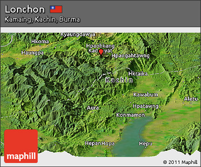 Satellite Panoramic Map of Lonchon