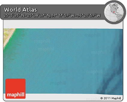 Satellite 3D Map of the Area around 25° 22' 6" N, 96° 49' 29" W