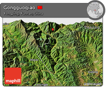 Satellite 3D Map of Gongguoqiao