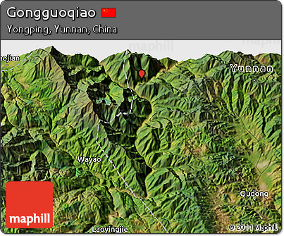 Satellite 3D Map of Gongguoqiao