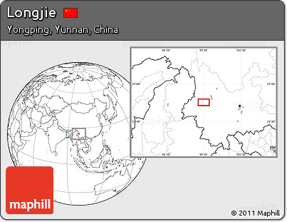 Blank Location Map of Longjie