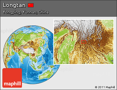 Physical Location Map of Longtan