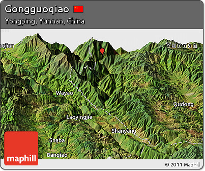 Satellite Panoramic Map of Gongguoqiao
