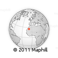 Outline Map of the Area around 25° 22' 6" N, 9° 16' 30" W, rectangular outline
