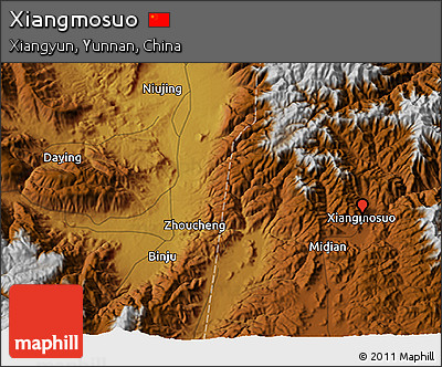 Physical 3D Map of Xiangmosuo