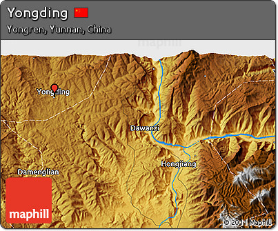 Physical 3D Map of Yongding