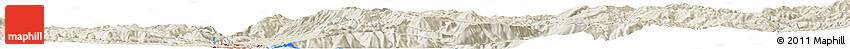Shaded Relief Horizon Map of Yongding