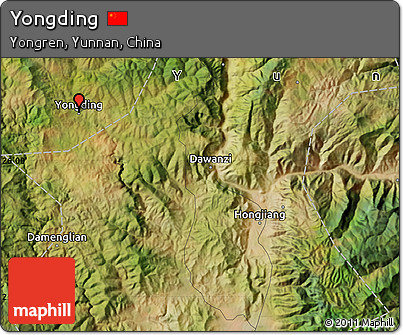 Satellite Map of Yongding