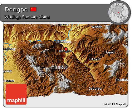 Physical Panoramic Map of Dongpo