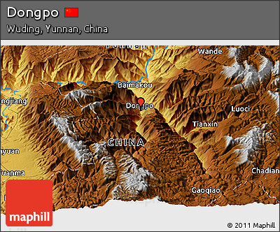 Physical Panoramic Map of Dongpo
