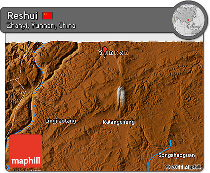 Physical 3D Map of Reshui