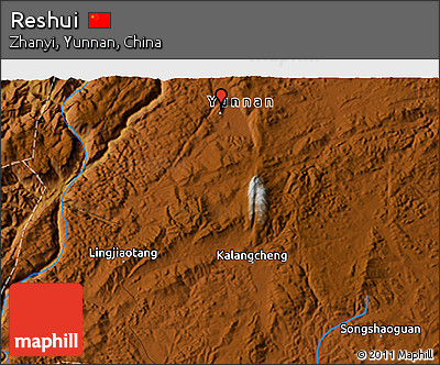 Physical 3D Map of Reshui