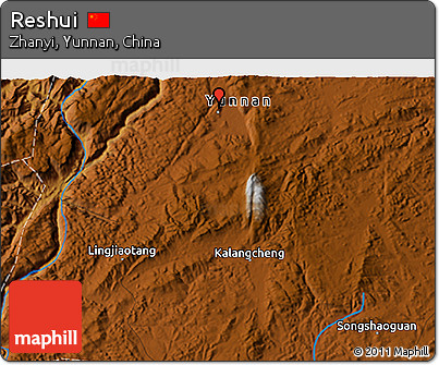 Physical 3D Map of Reshui