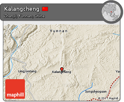 Shaded Relief 3D Map of Kalangcheng