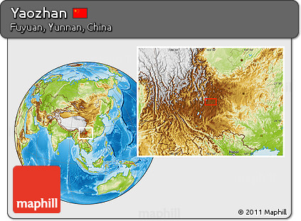 Physical Location Map of Yaozhan