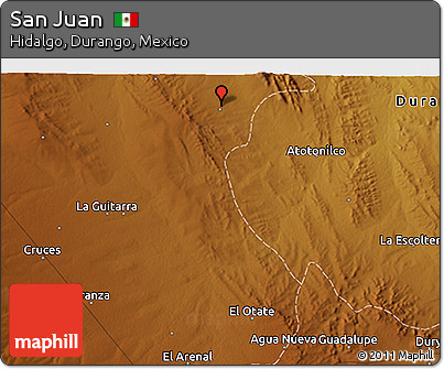 Physical 3D Map of San Juan