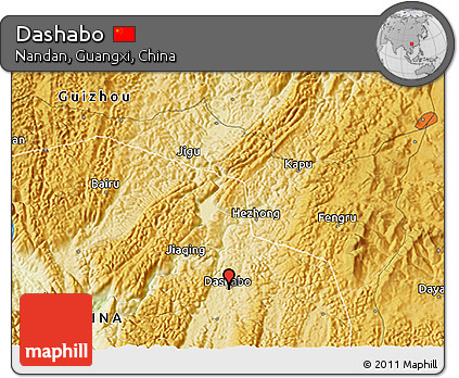 Physical 3D Map of Dashabo