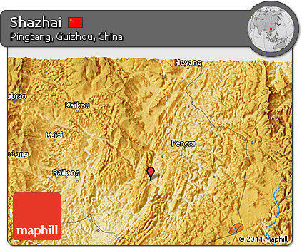 Physical 3D Map of Shazhai