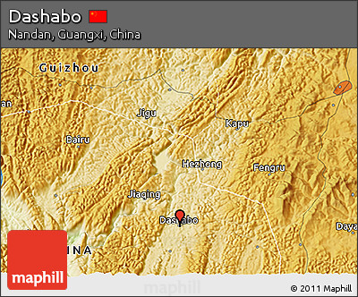 Physical 3D Map of Dashabo