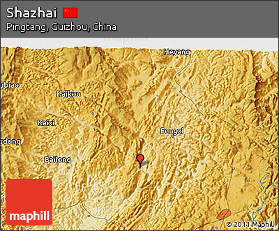 Physical 3D Map of Shazhai