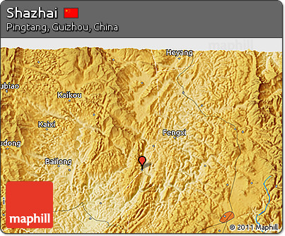Physical 3D Map of Shazhai