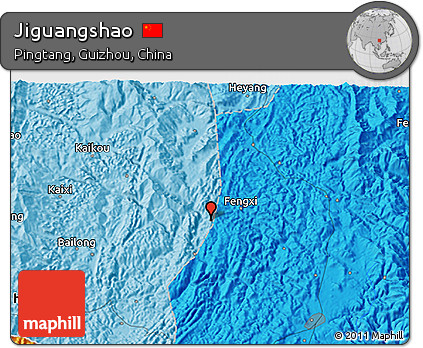 Political 3D Map of Jiguangshao