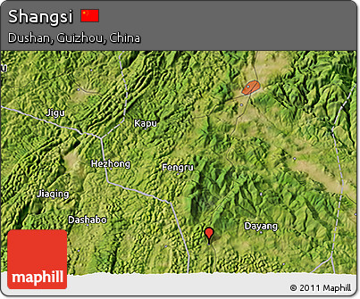 Satellite 3D Map of Shangsi