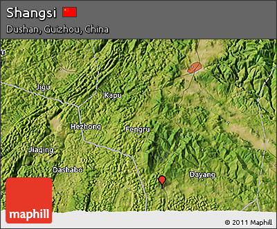Satellite 3D Map of Shangsi
