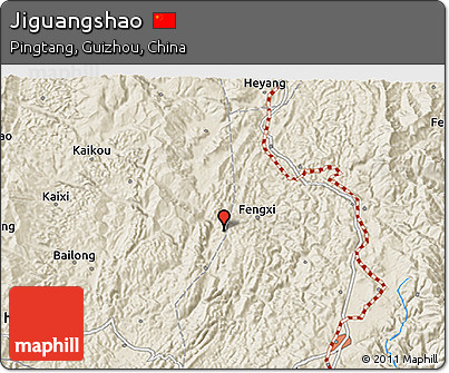 Shaded Relief 3D Map of Jiguangshao