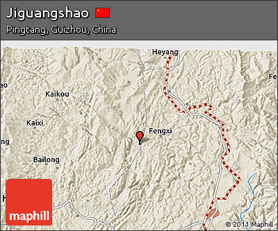 Shaded Relief 3D Map of Jiguangshao