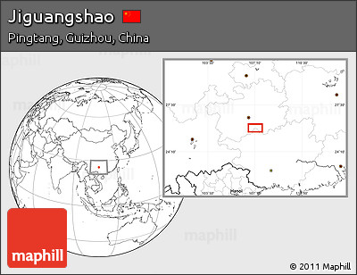 Blank Location Map of Jiguangshao