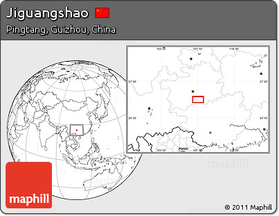 Blank Location Map of Jiguangshao