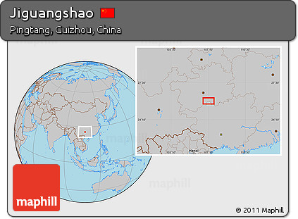 Gray Location Map of Jiguangshao