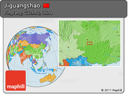 Political Location Map of Jiguangshao