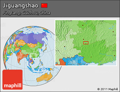 Political Location Map of Jiguangshao