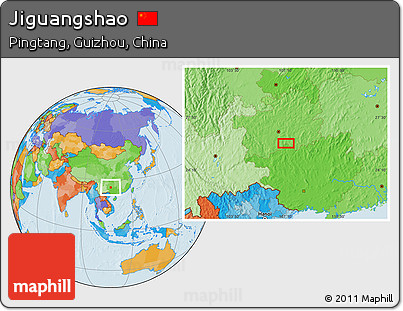 Political Location Map of Jiguangshao