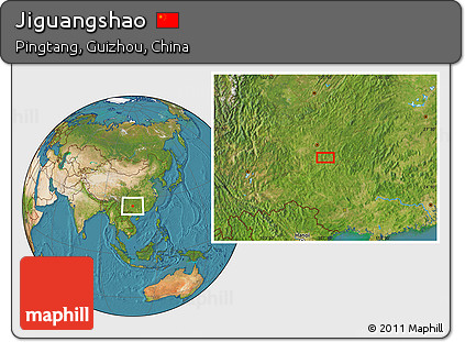 Satellite Location Map of Jiguangshao